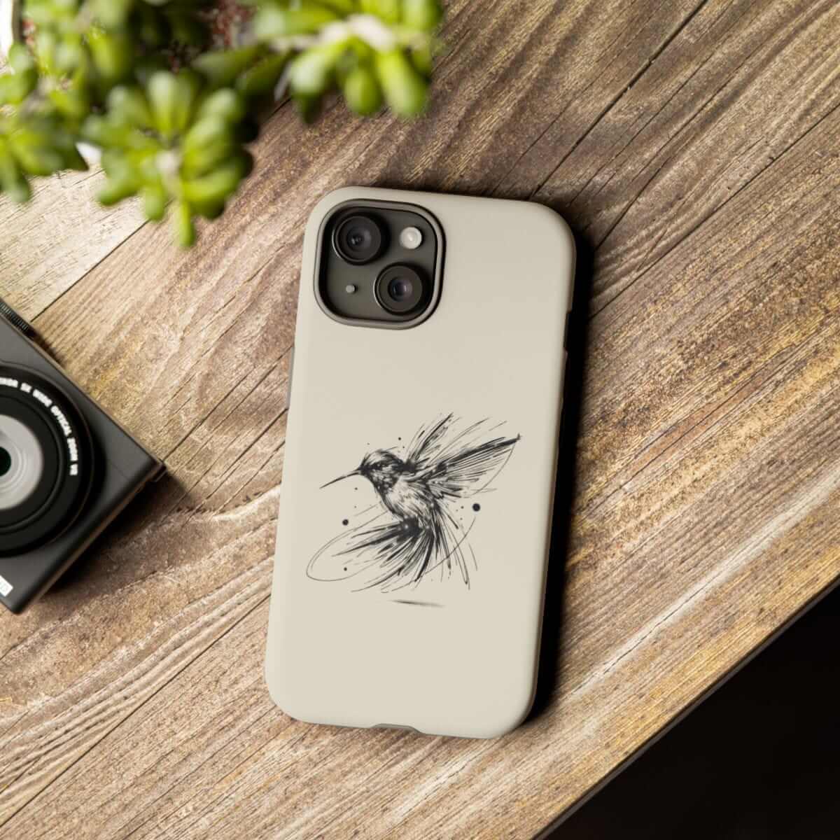 Hummingbird_Elegance_Tough_Case_iPhone_15_Matte