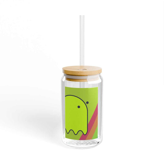 Yellow_Ghost_Glass_16oz_With_lid_and_straw_16oz