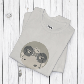 Black cotton short sleeve t-shirt folded neatly showing smooth fabric texture and clean lines for casual wear