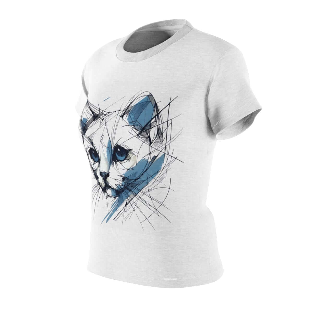 White cotton t-shirt with six ounce weight and visible stitching detail on the side seam in a casual fit style