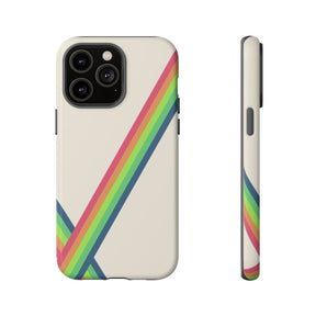 Clear matte phone case with vibrant colorful abstract design on front for Pearl iPhone 14 Pro Max made of durable plastic